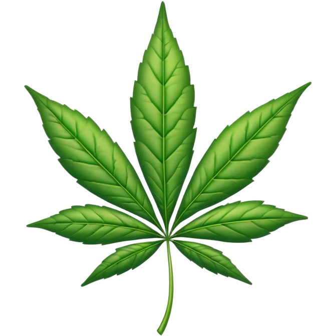 cartoon Weed leaf  emoji