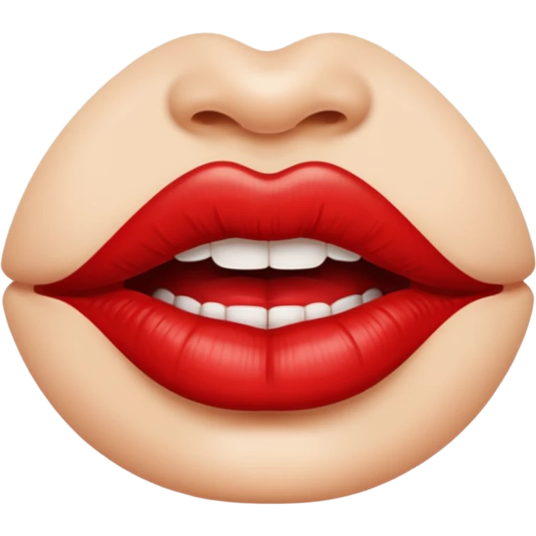 sexy lips, biting lower lip emoji