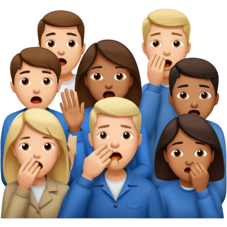 People Yawning with Hand on Mouth emoji
