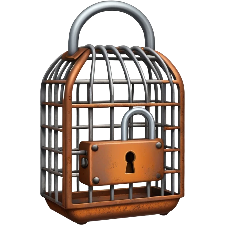 cage with lock emoji