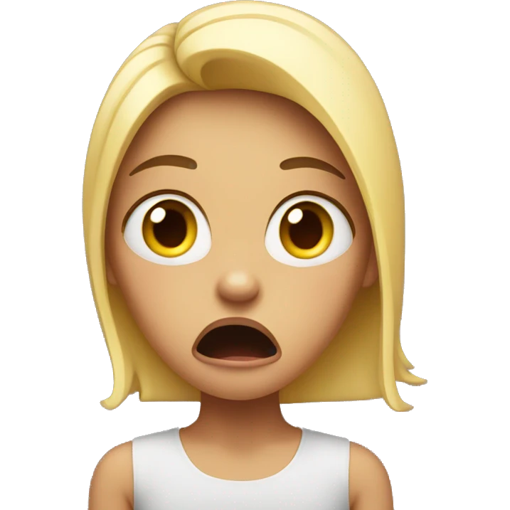 A shocked girl emoji
