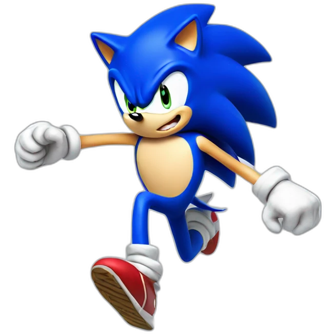 Sonic the hedgehog running emoji