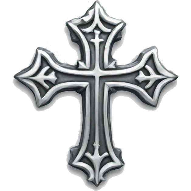 silver gothic cross emoji