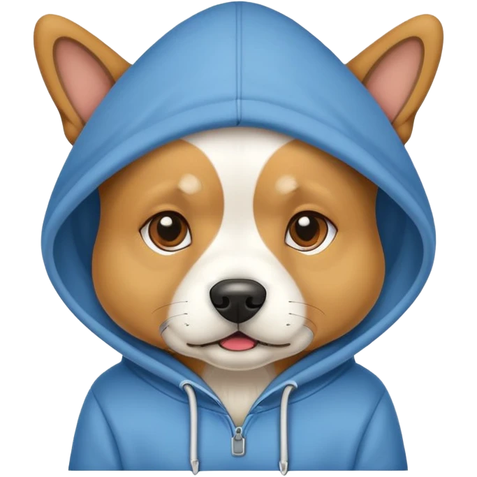 Dog in a hoodie emoji