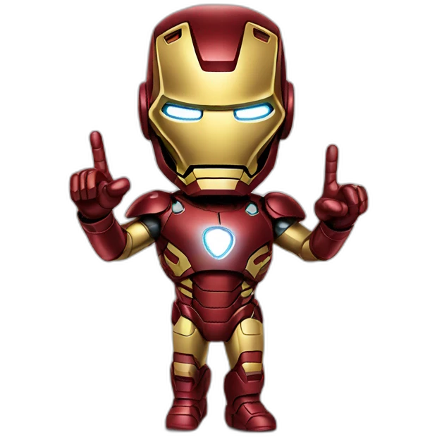 Ironman Shows peace sign emoji