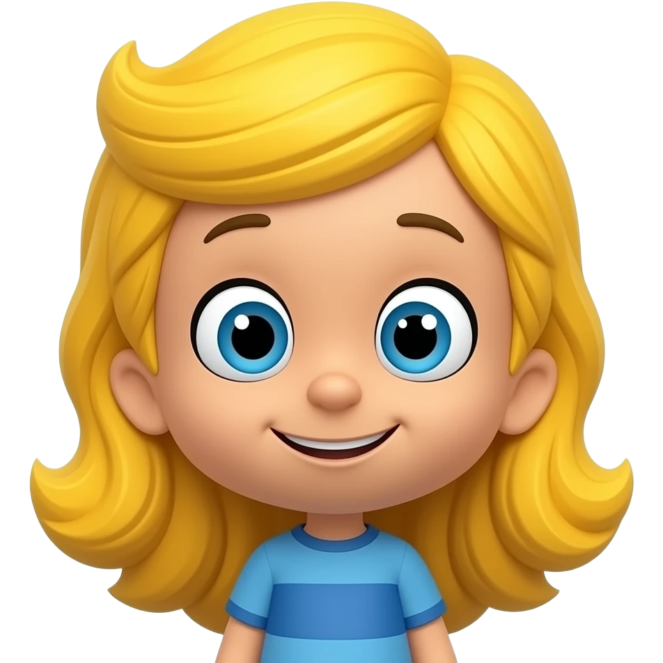 Deema yellow hair (bubble guppies) emoji