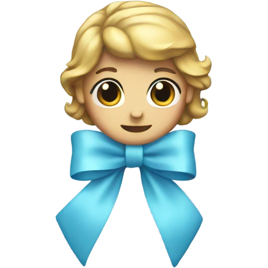light blue bow emoji