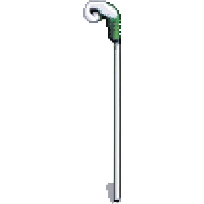 bastón para baja visión simple y reconocible en pixel art emoji