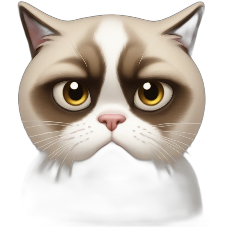 the real grumpy cat with long aire emoji