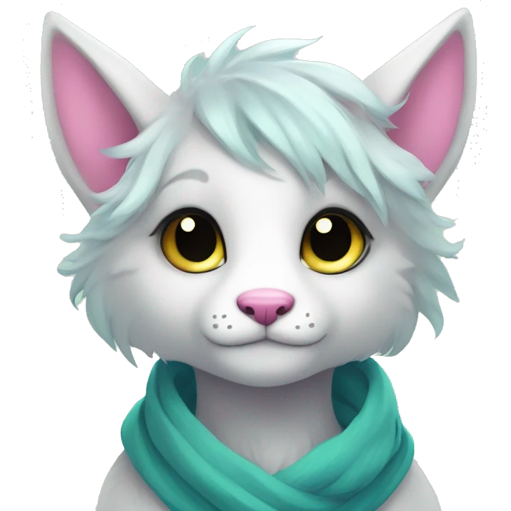 Kawaii bright fantasy ethereal anthro fursona animal emoji
