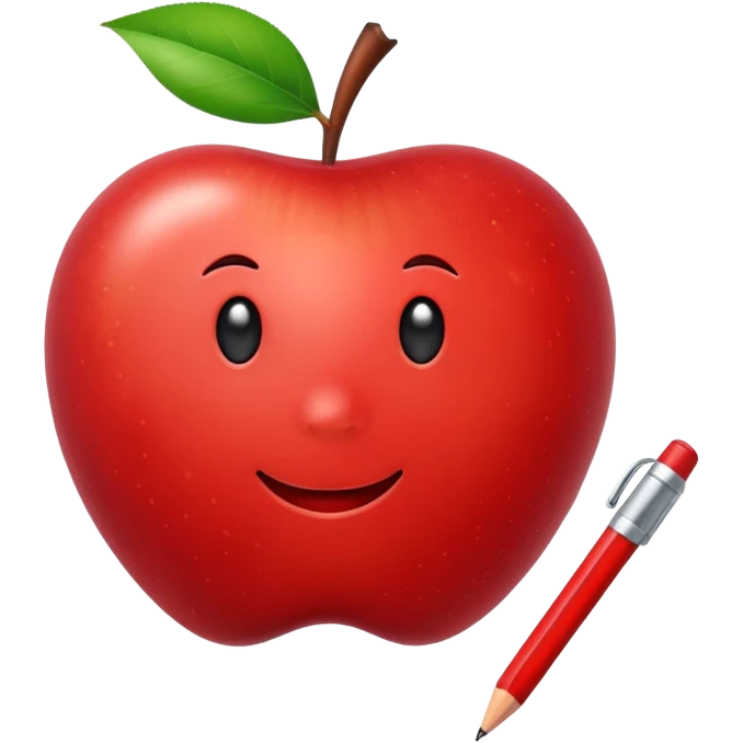 Apple white pencil emoticon emoji