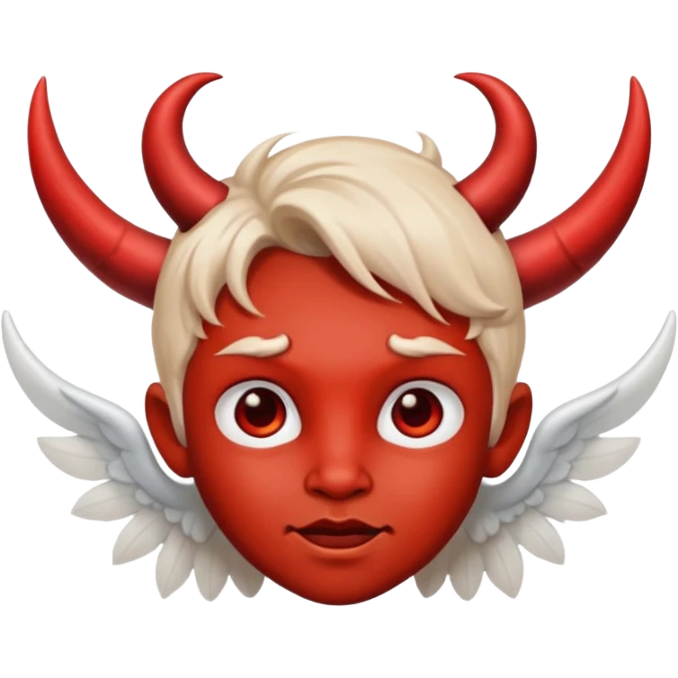 mush up the devil emoji with the angel one, I want it to be angel with devil horns emoji