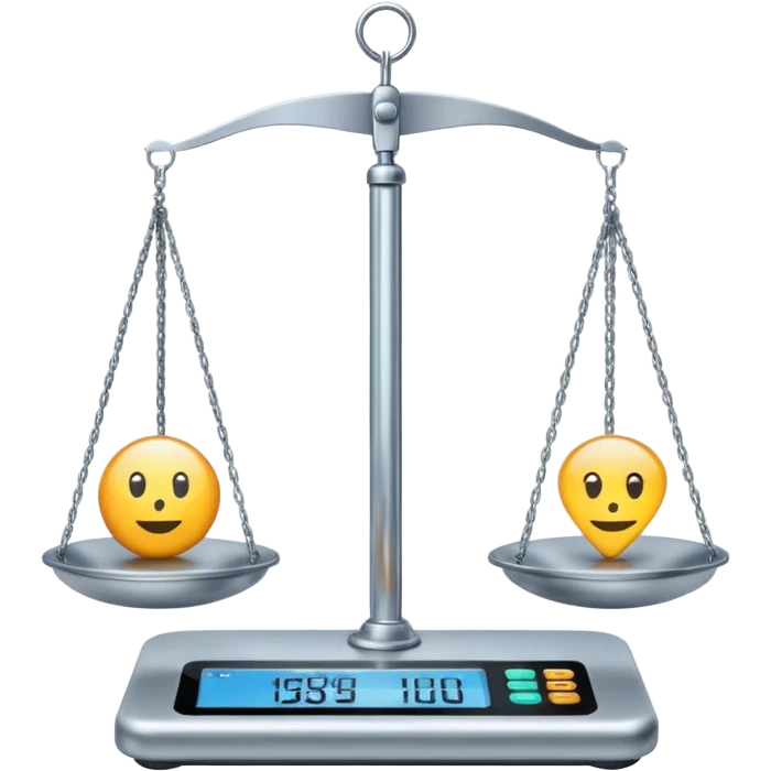 The internet 🌐  on a weighing scale emoji