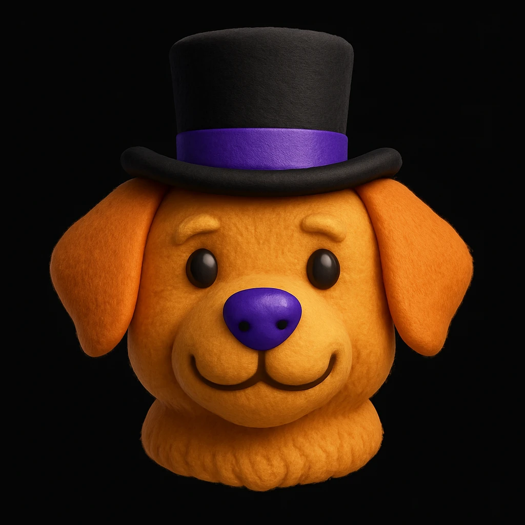 dog with tophat emoji
