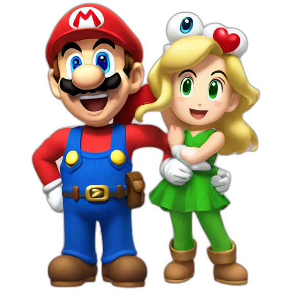 super mario with doreamon emoji