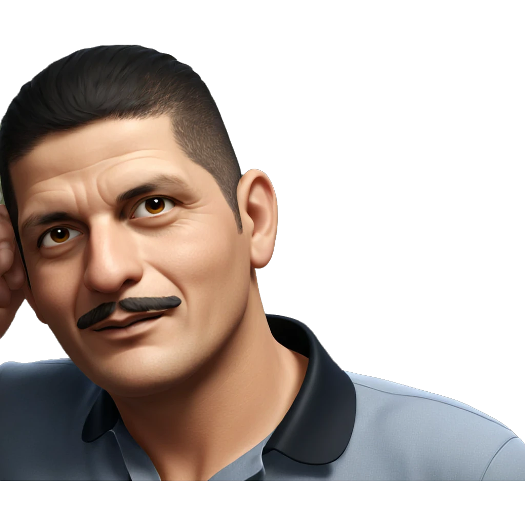 handsome man with mustache emoji