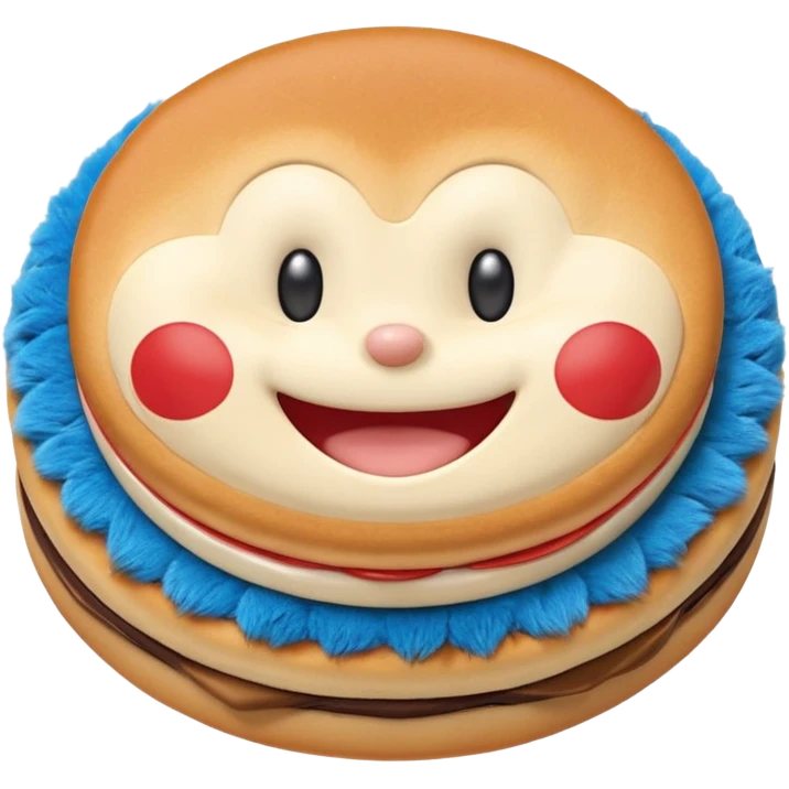 Doraemon Eating Dorayaki  emoji
