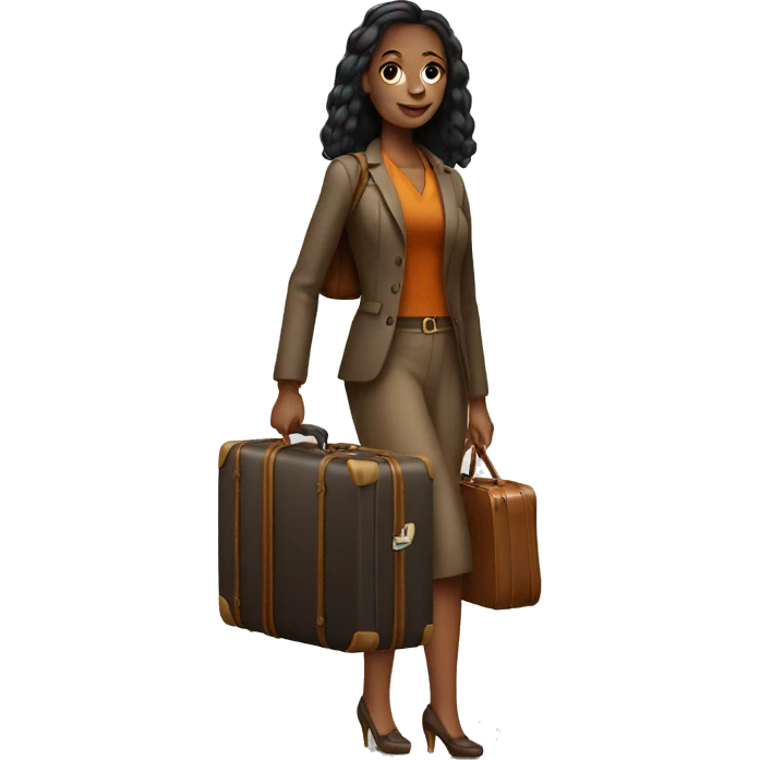 women with a suitcase LV emoji
