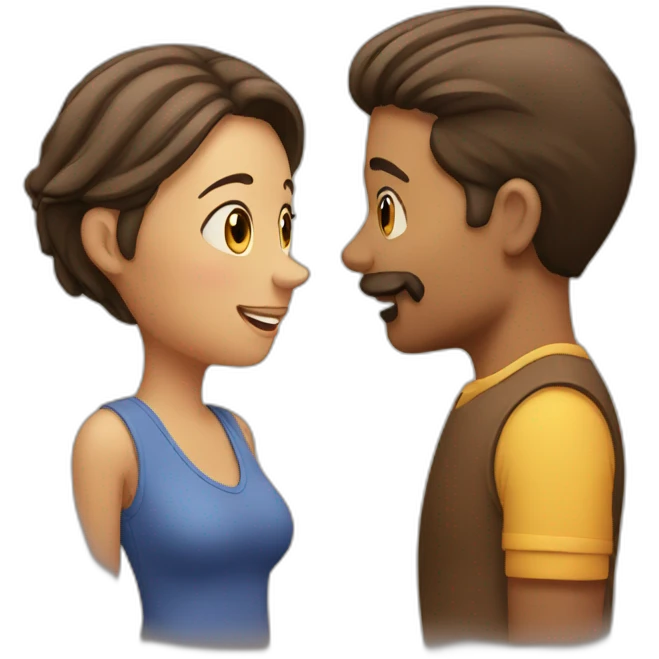 Couple talking emoji