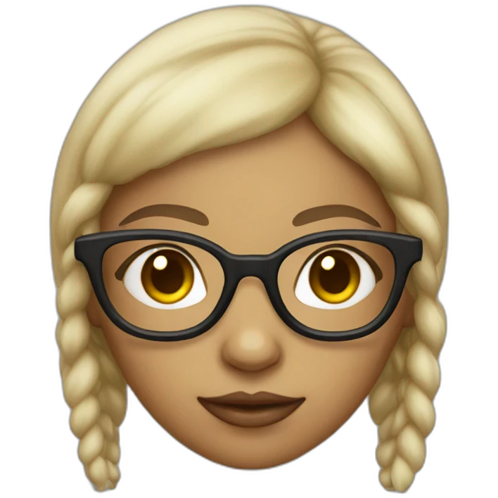Light skin girl elf with glases emoji
