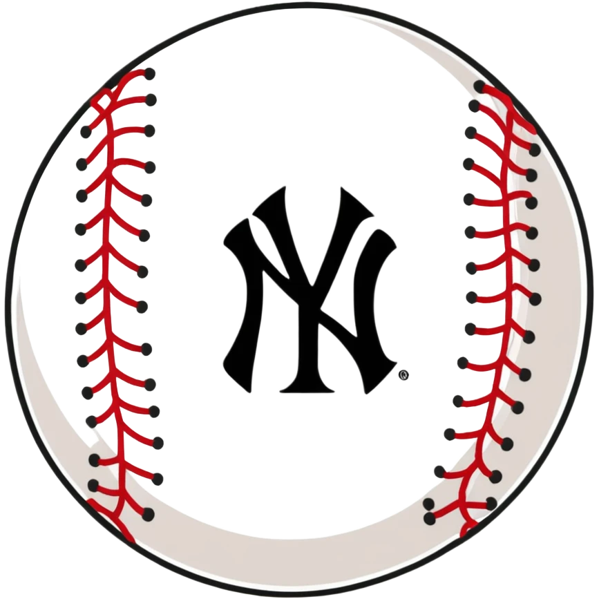 Baseball with yankees logo emoji