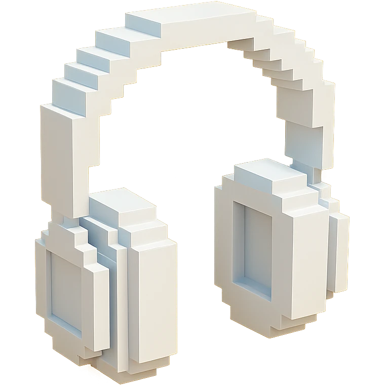 full-size white headphones emoji