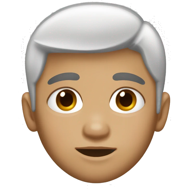 niño blanco ojos marrones, cabello marrón emoji