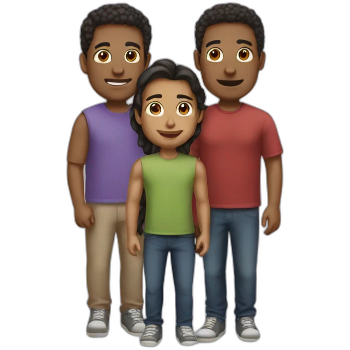 three friends emoji