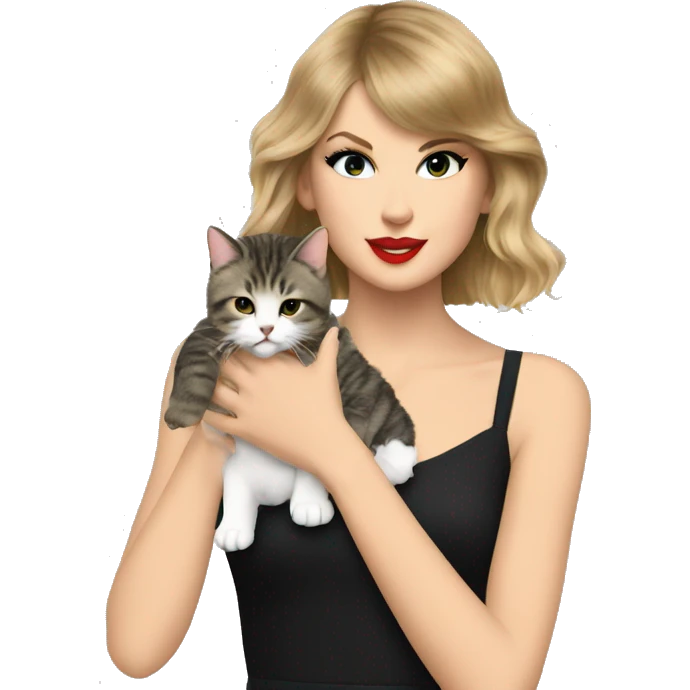 Taylor swift petting a cat  emoji