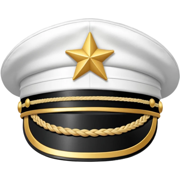 white captain hat closeup alone emoji