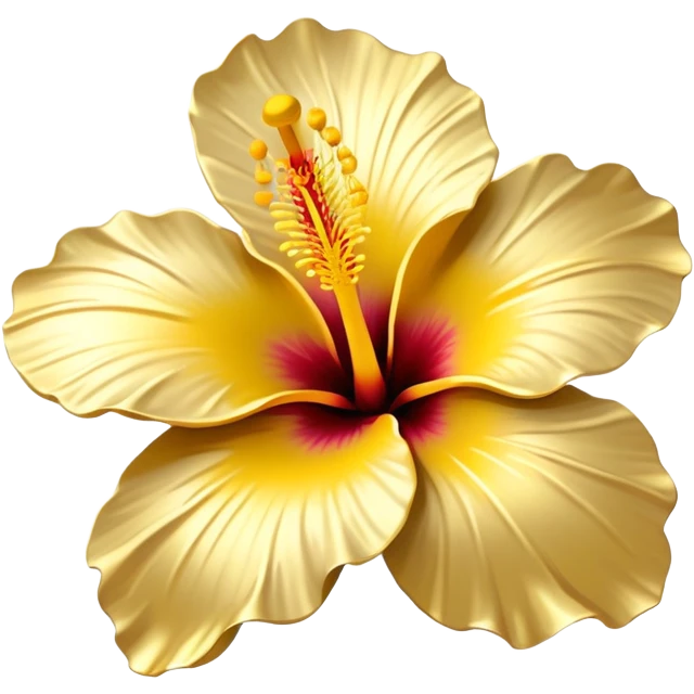 Gold hibiscus emoji