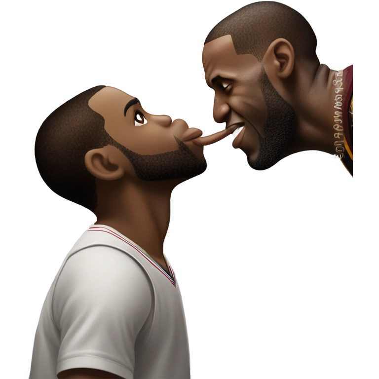LeBron James kissing emoji