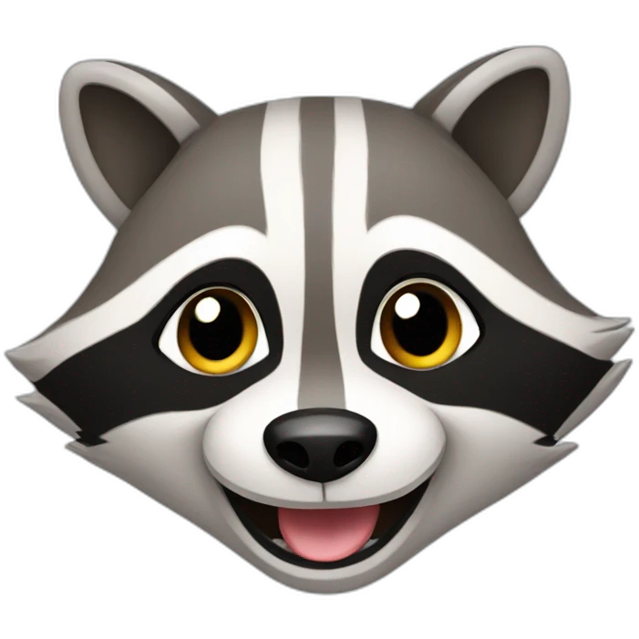 happy racoon emoji