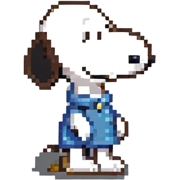 Snoopy, retro and cute emoji