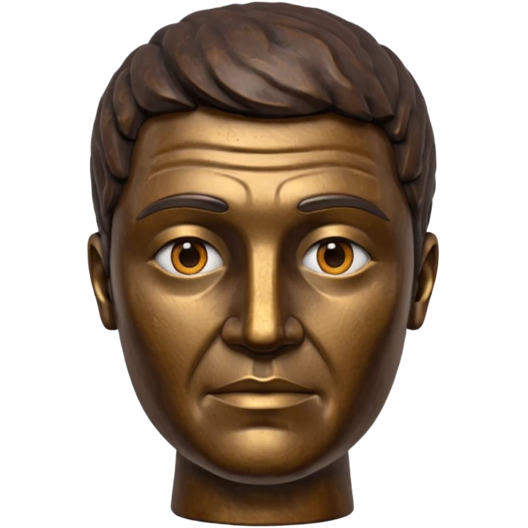 bronze man head statue emoji