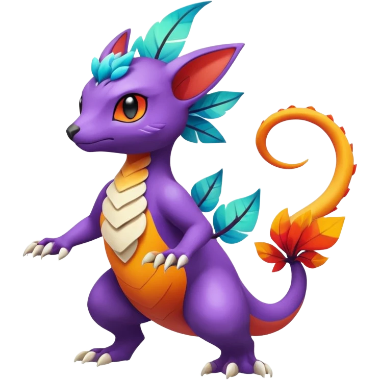 Elemental magical colorful exotic animesque Pokémon-Fakémon-animal-creature emoji