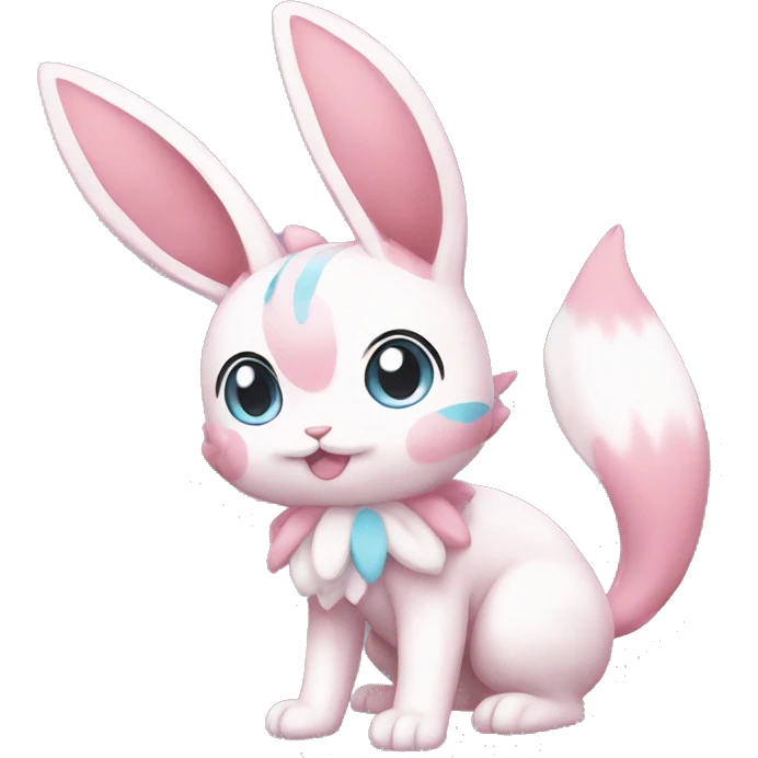 Sylveon-Bunny-Pokémon full body emoji