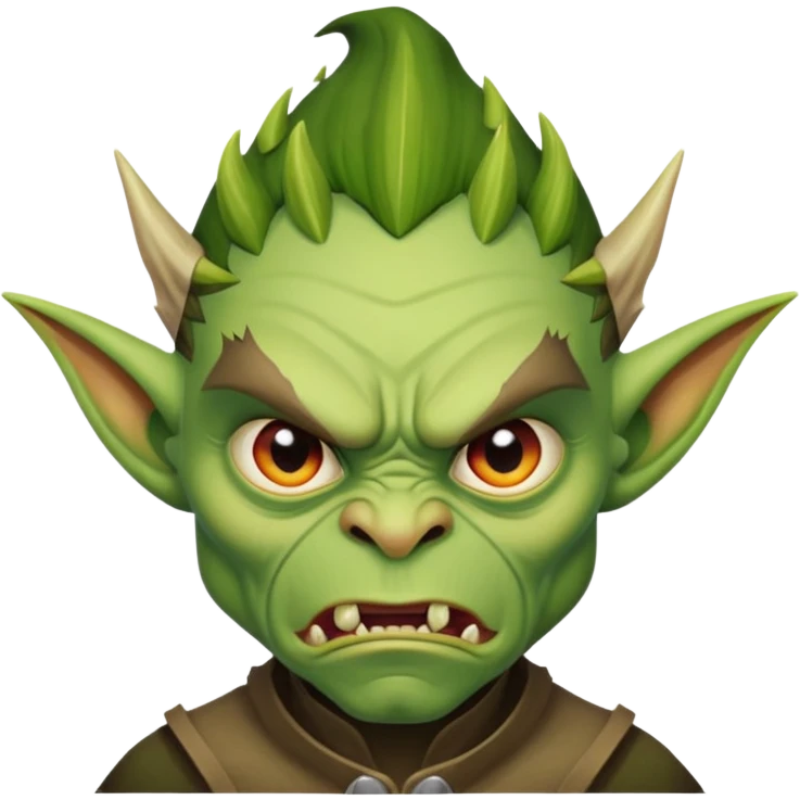 Steven Miller as a goblin, angry expression emoji