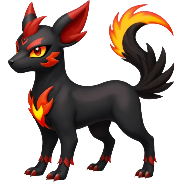 Darkrai-Litten-Houndoom-Meloetta-Fakémon-creature-hybrid-fusion, full body emoji