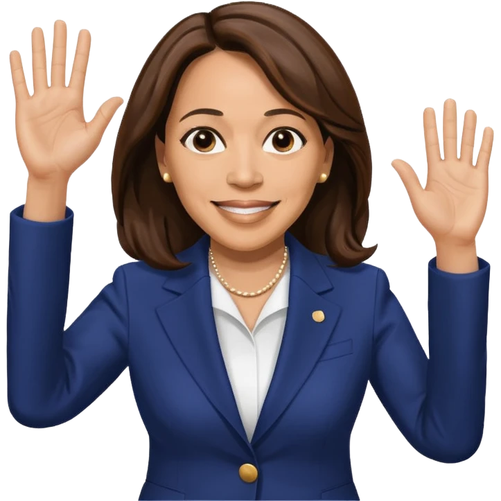 Kamala Harris waving emoji
