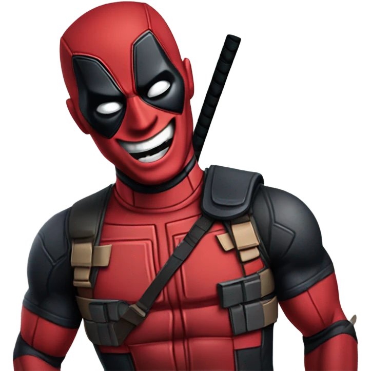 Deadpool winking emoji