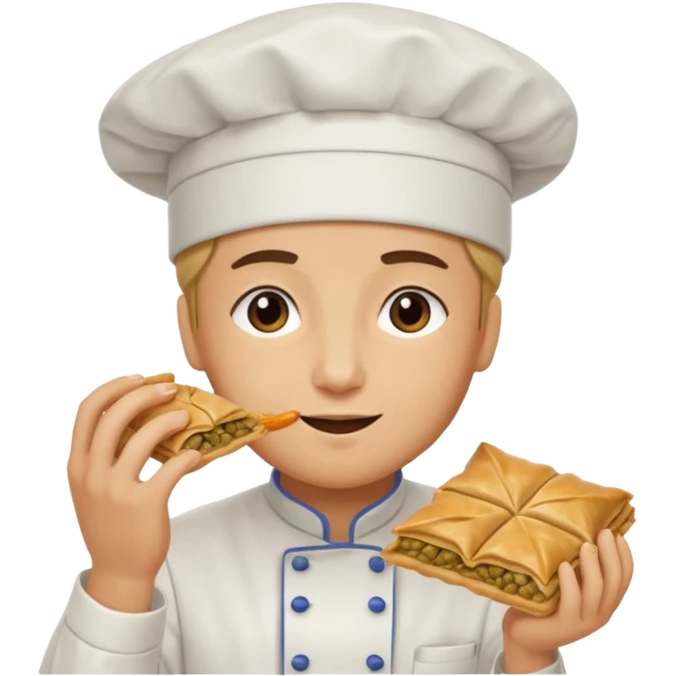Baklava yiyen baklava kaçışı emoji