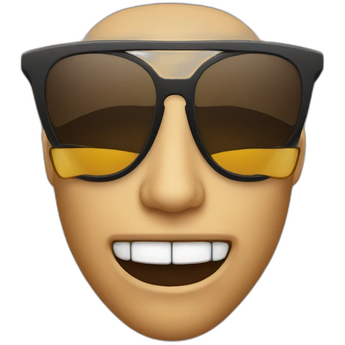 Sunglasses emoji but not smiling emoji