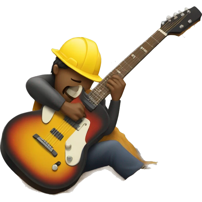 Digging with the guitar emoji