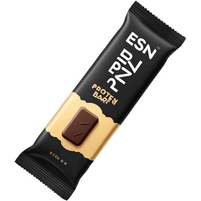 ESN black protein bar packaging emoji