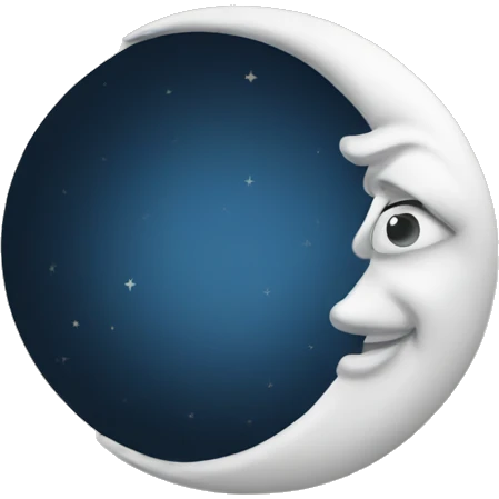 half moon emoji