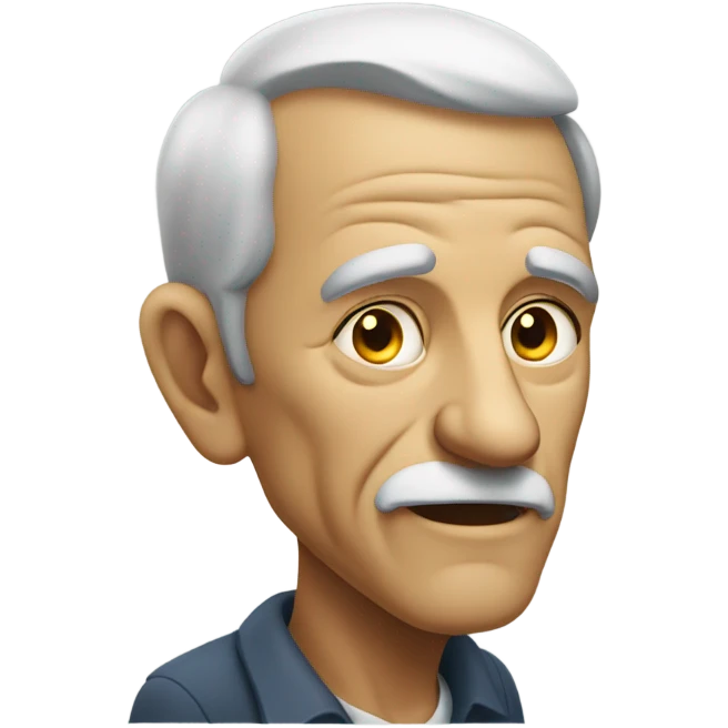 Old man hunched over  emoji