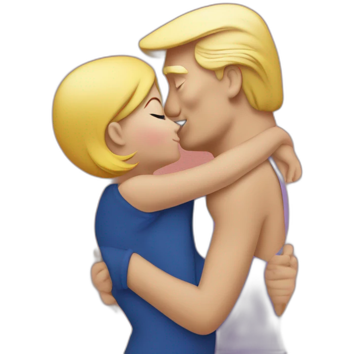 trump kissing his daughter, positivity, inclusiveness emoji