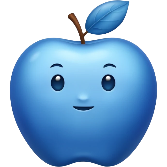 blue apple emoji