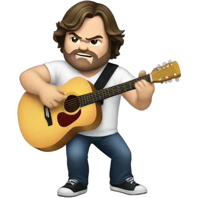 Jack black playing the guitar emoji